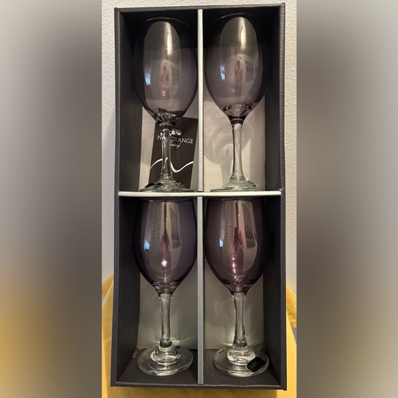 NIB 4 New Grange Luxury hand made glasses with a purple hue. - Picture 3 of 13